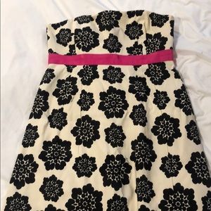 Black and White Strapless Milly Dress